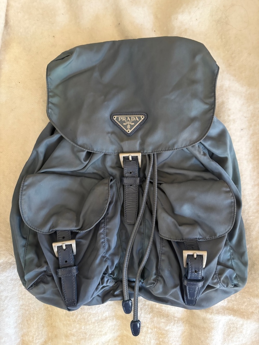 Prada vintage Navy Nylon Backpack